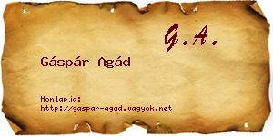 Gáspár Agád névjegykártya